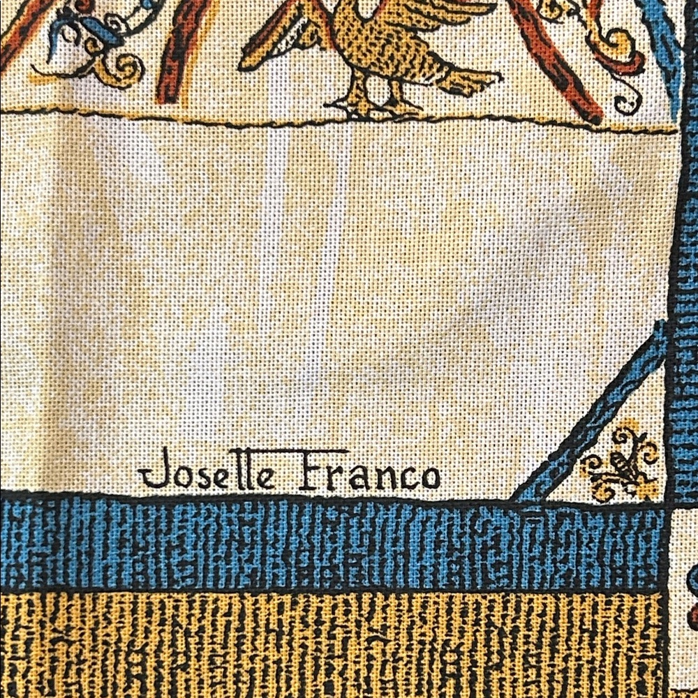 Josette France Tapisserie de Bayeux tea towel 28x18 - Picture 2 of 7